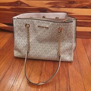 Michael Kors Cream Signature Shoulder Bag